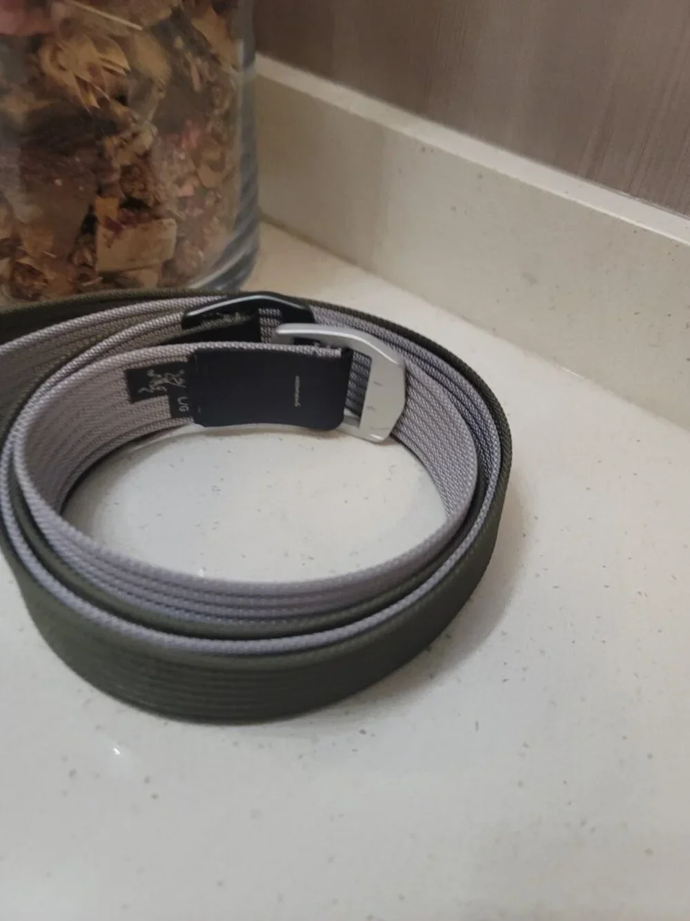 Arcteryx Conveyer Belt Nylon Webbing Hiking Tactical (2) Large Gray / Green